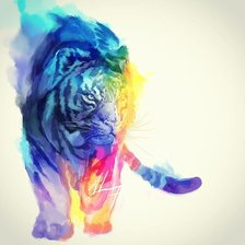 Схема вышивки «тигр»