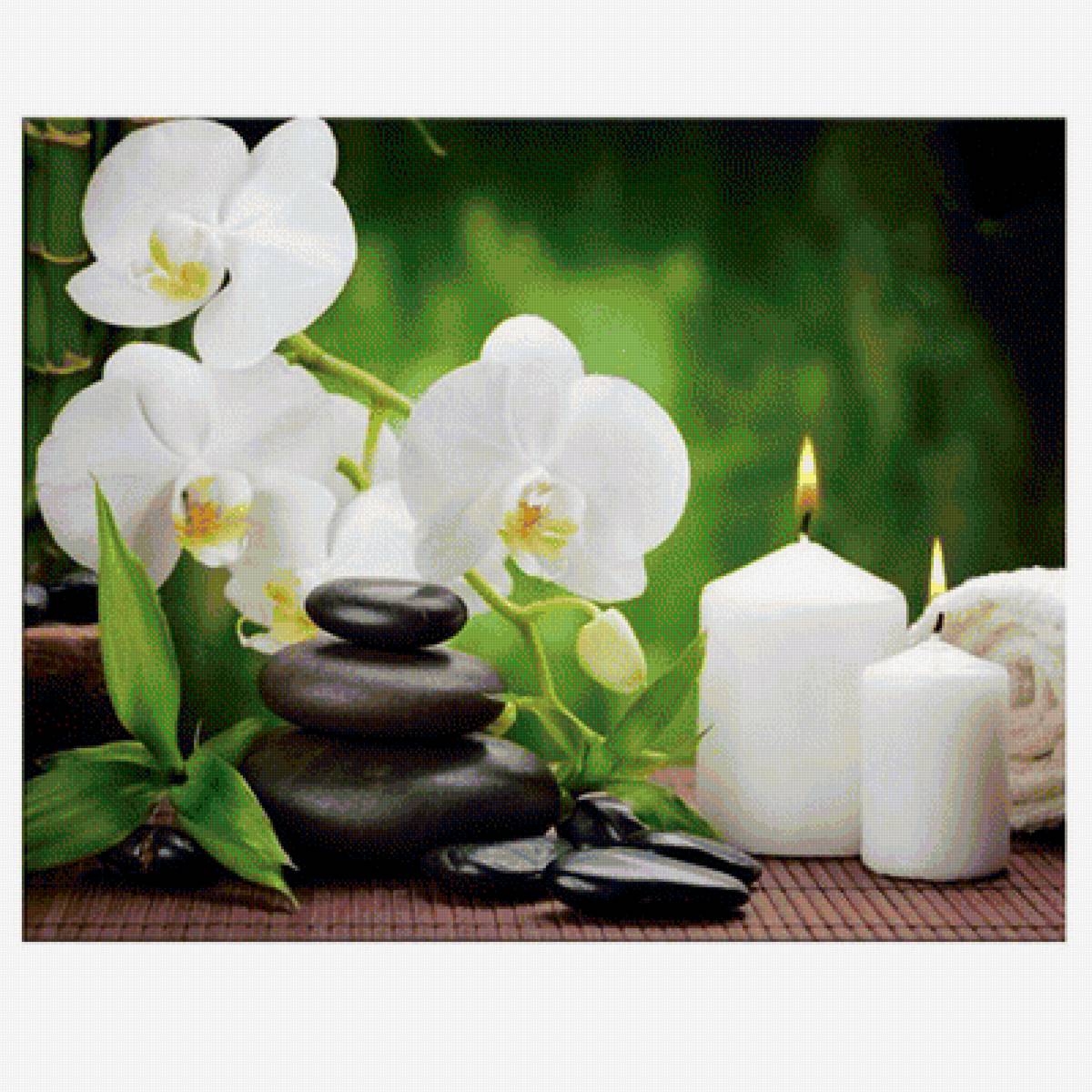 релакс - орхидеи, фен-шуй, камни, свечи - предпросмотр