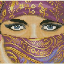 Оригинал схемы вышивки «мусульманка в дмс» (№1500972)