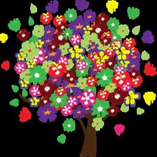 Схема вышивки «цэцэгтэй мод»