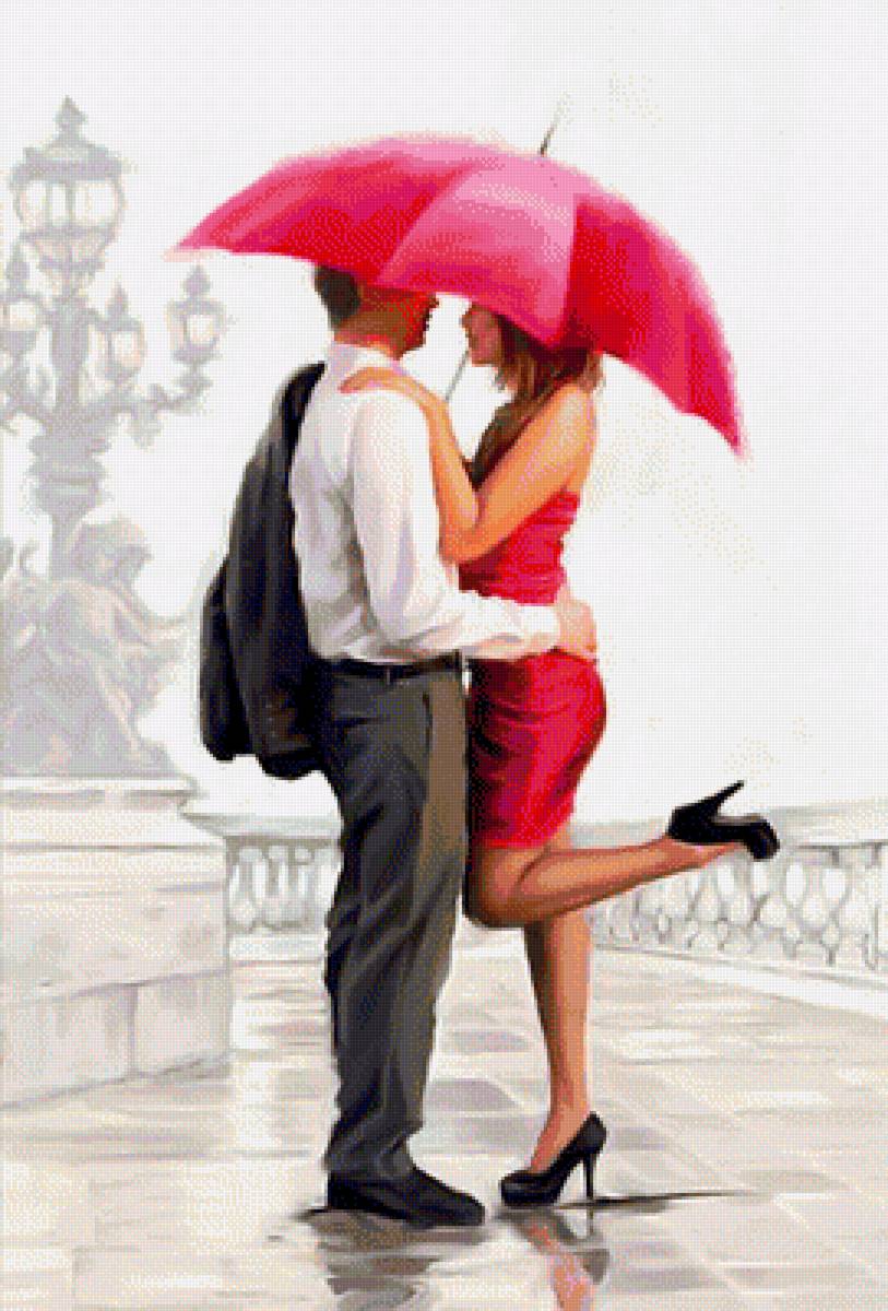 Это любовь - любовь, пара, дождь, зонт - предпросмотр