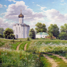 Схема вышивки «пейзаж»