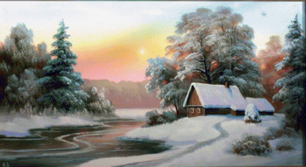 zimowy zachód - предпросмотр