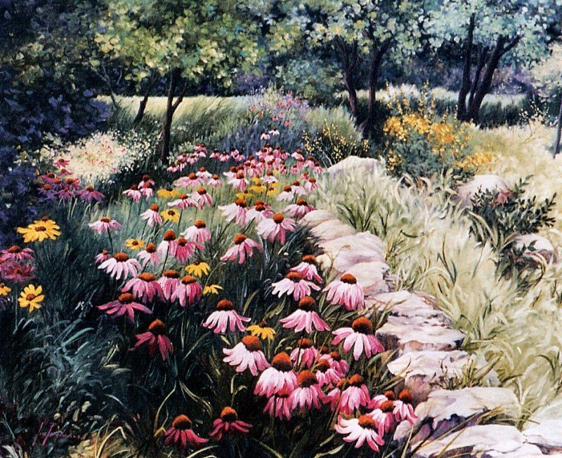 Лиз Паради Большой сад - цветы - оригинал