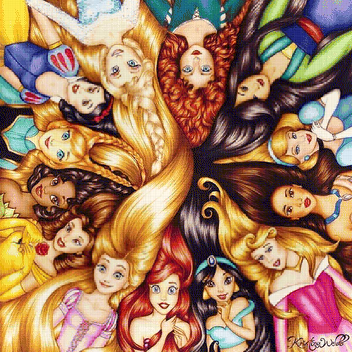 Волосатые принцессы - дисней принцессы - предпросмотр