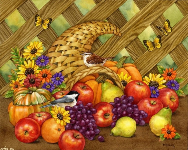 Рог изобилия - натюрморт - оригинал