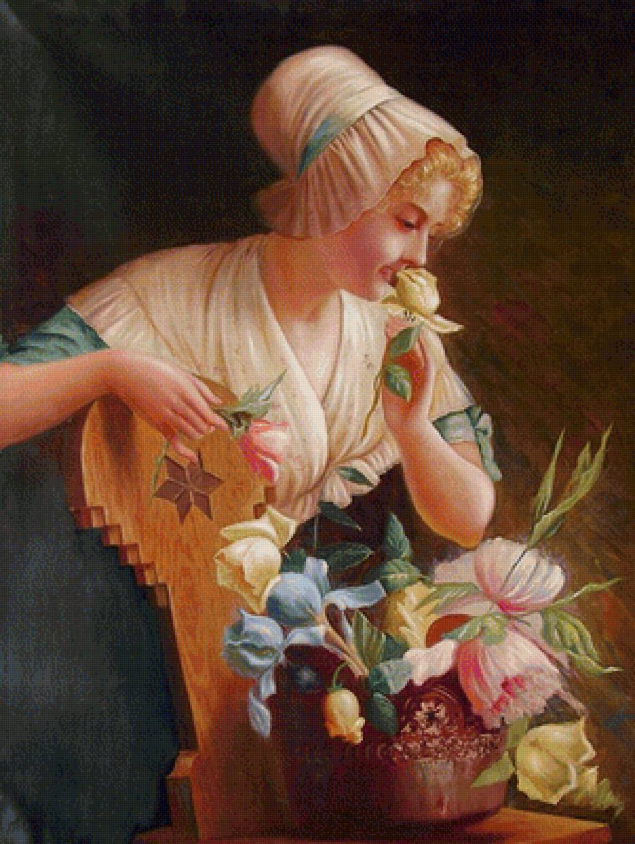 dievča,kvety - предпросмотр