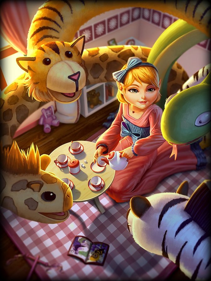 Чаепитие - игры, чаепитие, ребенок, сцилла - оригинал