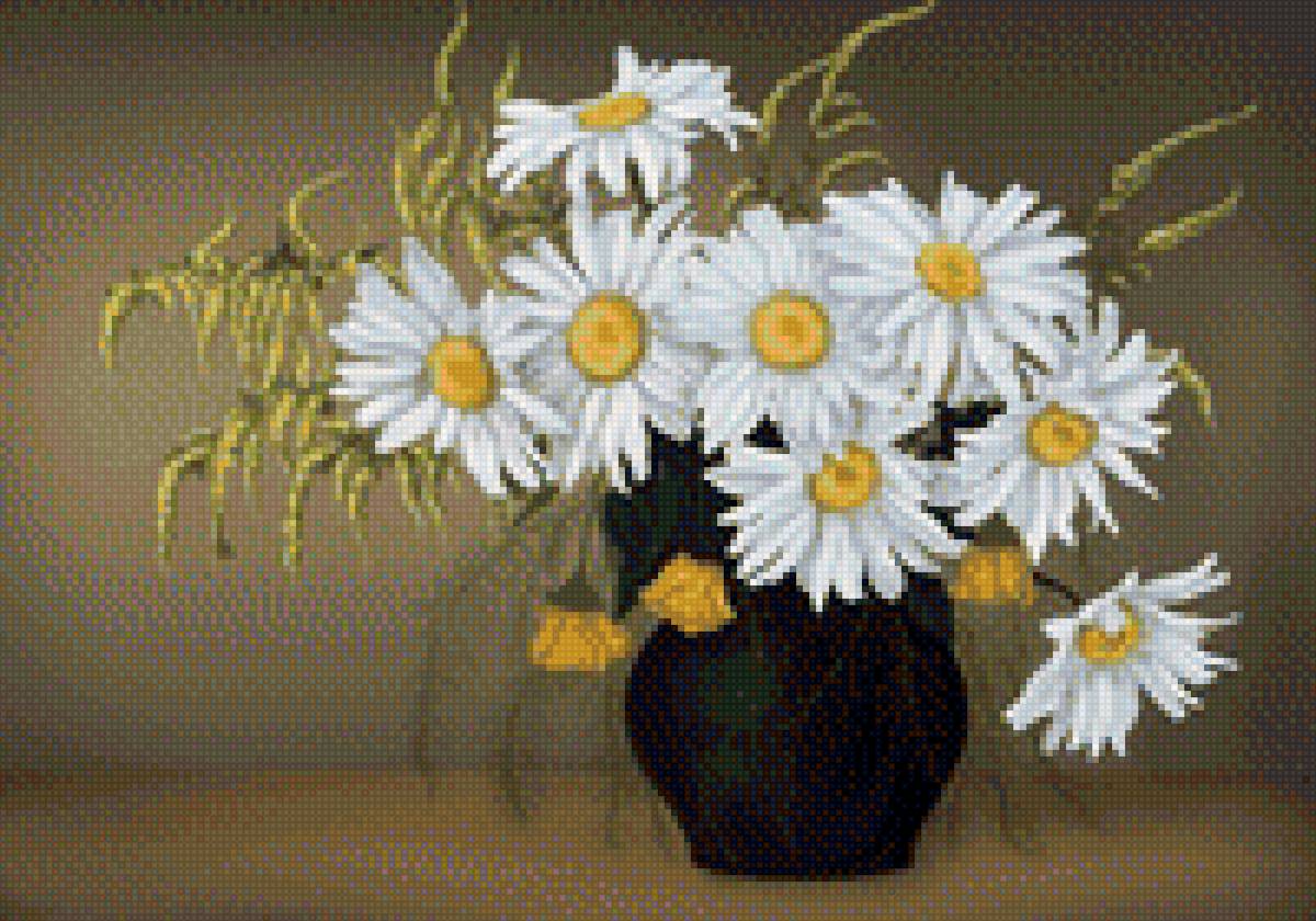 Букет ромашек - натюрморт, цветы, букет, ромашки - предпросмотр