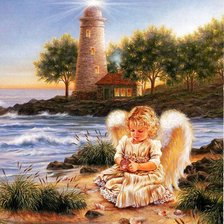 Схема вышивки «ангел с жемчужиной»