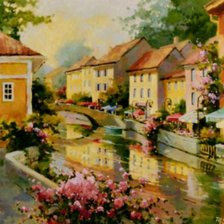 Схема вышивки «Улочка»