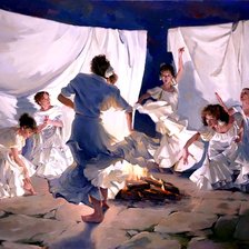 Схема вышивки «у костра»