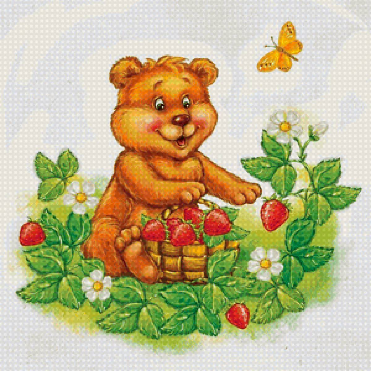 Мишка - ягоды, медведь - предпросмотр