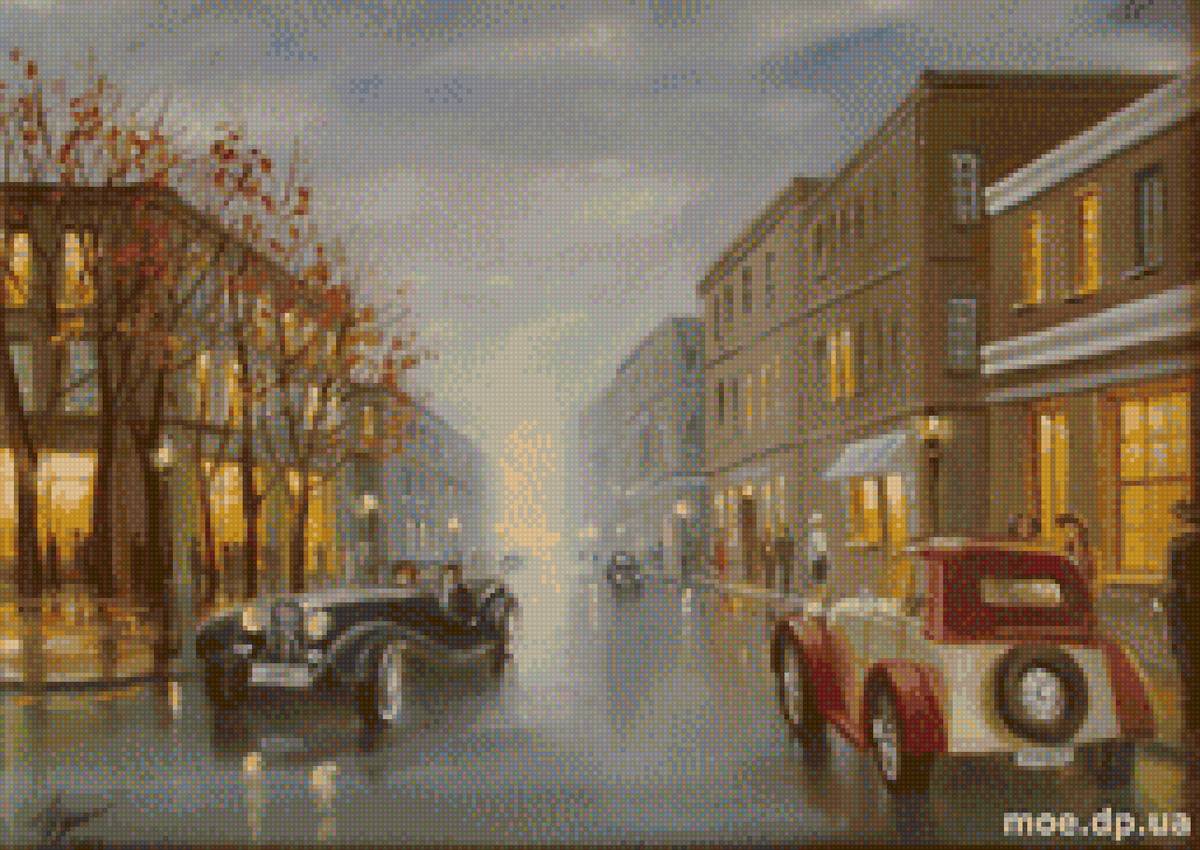 городской пейзаж 9 - автомобиль, лето, пейзаж, город - предпросмотр