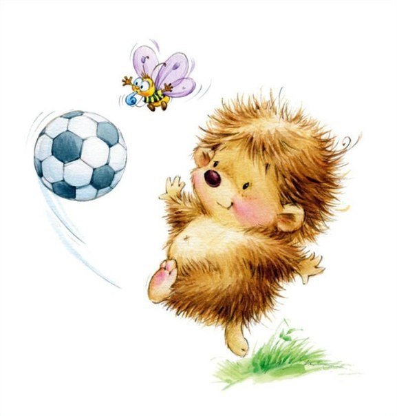 Футболист - ежик - оригинал