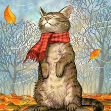 Схема вышивки «Котик»