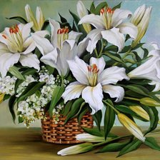 Схема вышивки «Букет лилий»