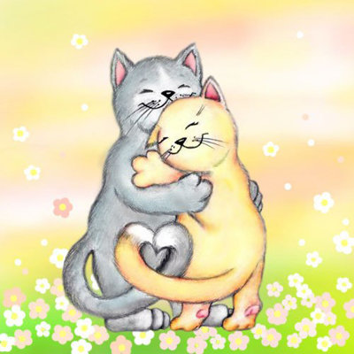 День объятий - коты - оригинал