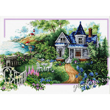 Схема вышивки «домик на море»