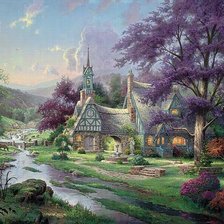 в сиреневой дымке