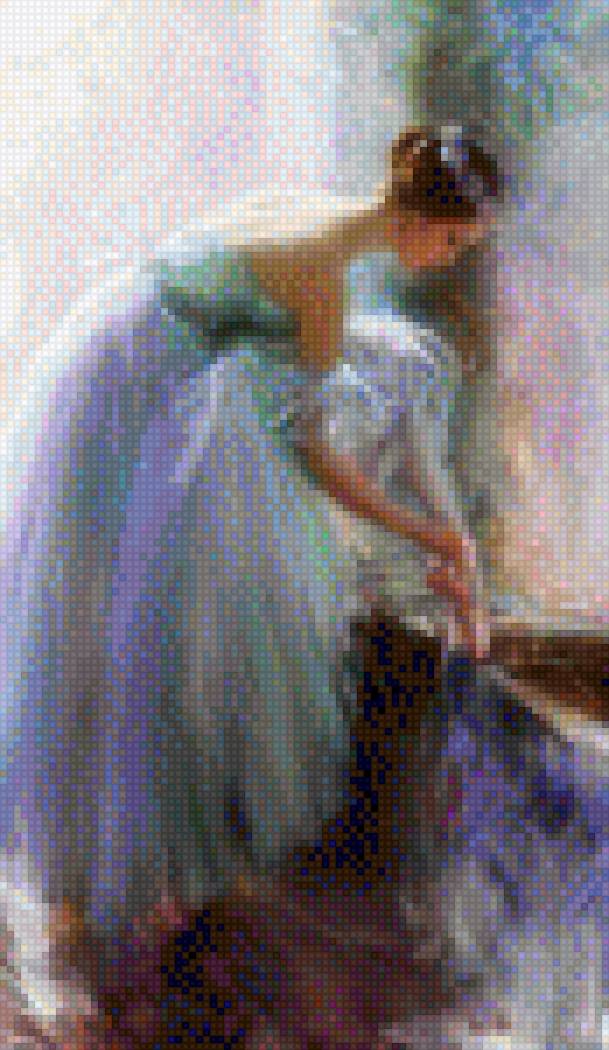 Перед выступлением - девушки, люди, балет, живопись - предпросмотр