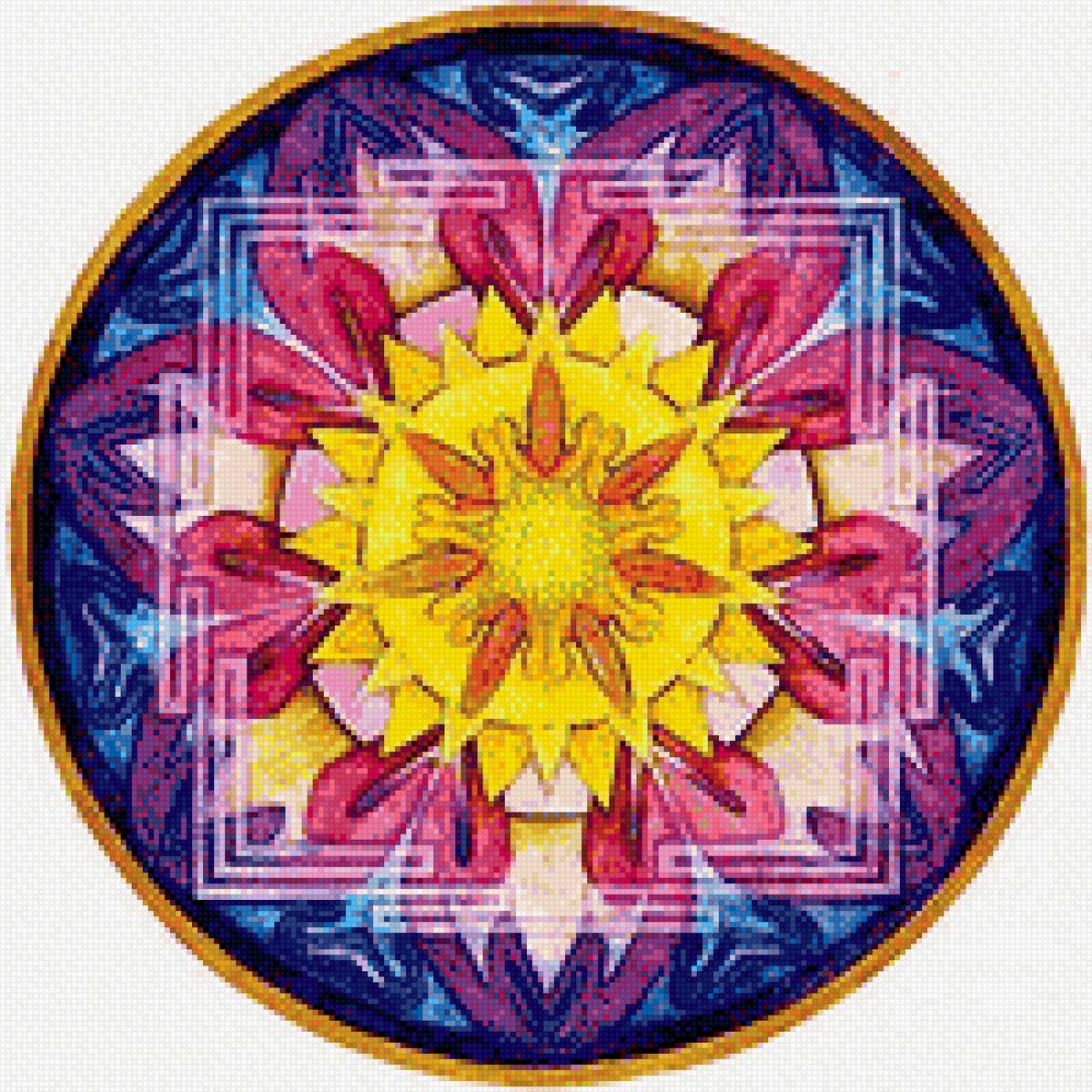 Мандала на исполнение желаний - мандала, исполнение желаний, цветотерапия - предпросмотр