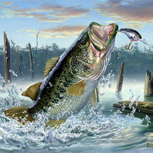 Схема вышивки «рыбалка»