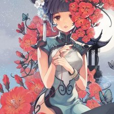 Схема вышивки «девушка»