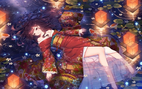 девушка - аниме - оригинал