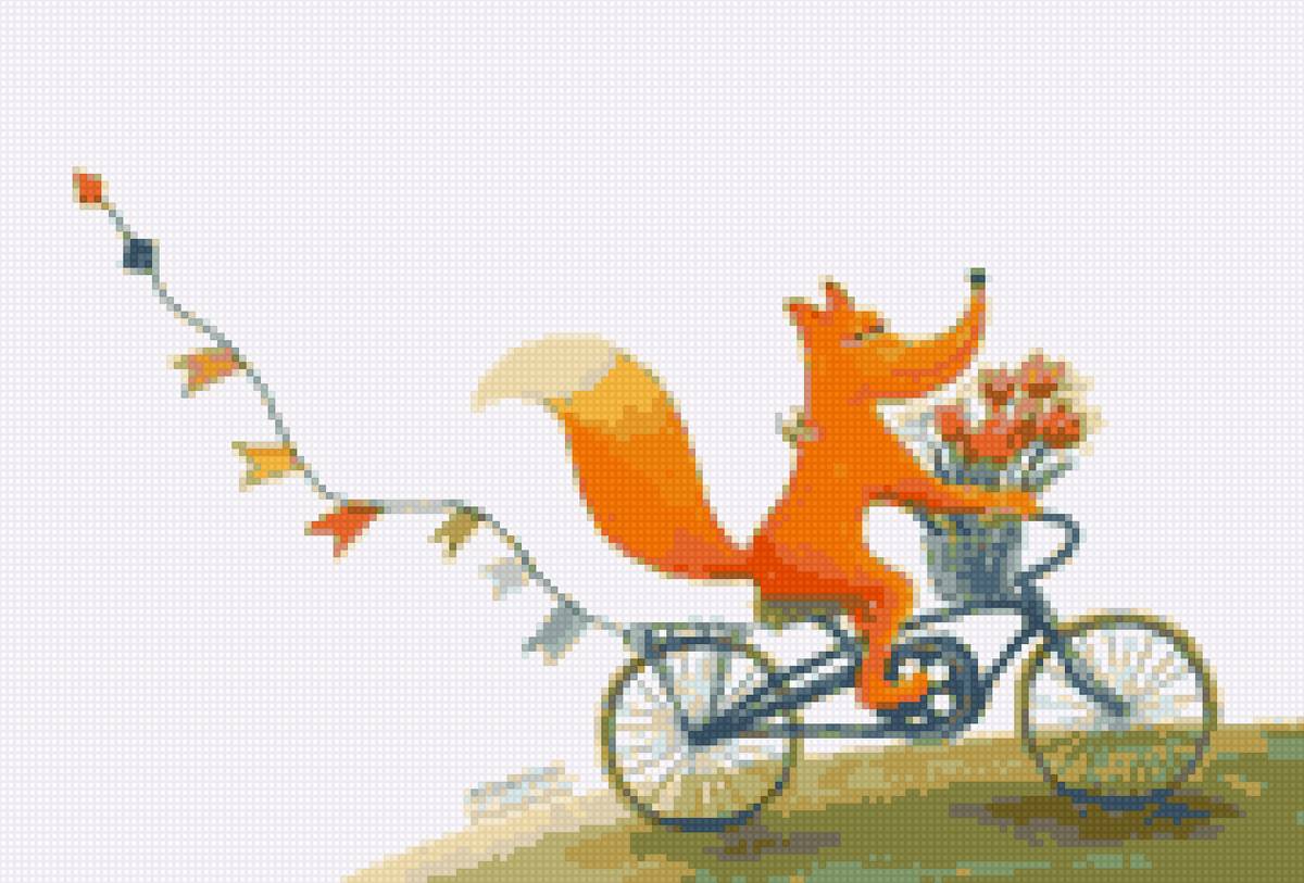 прогулка - лисенок, велосипед - предпросмотр