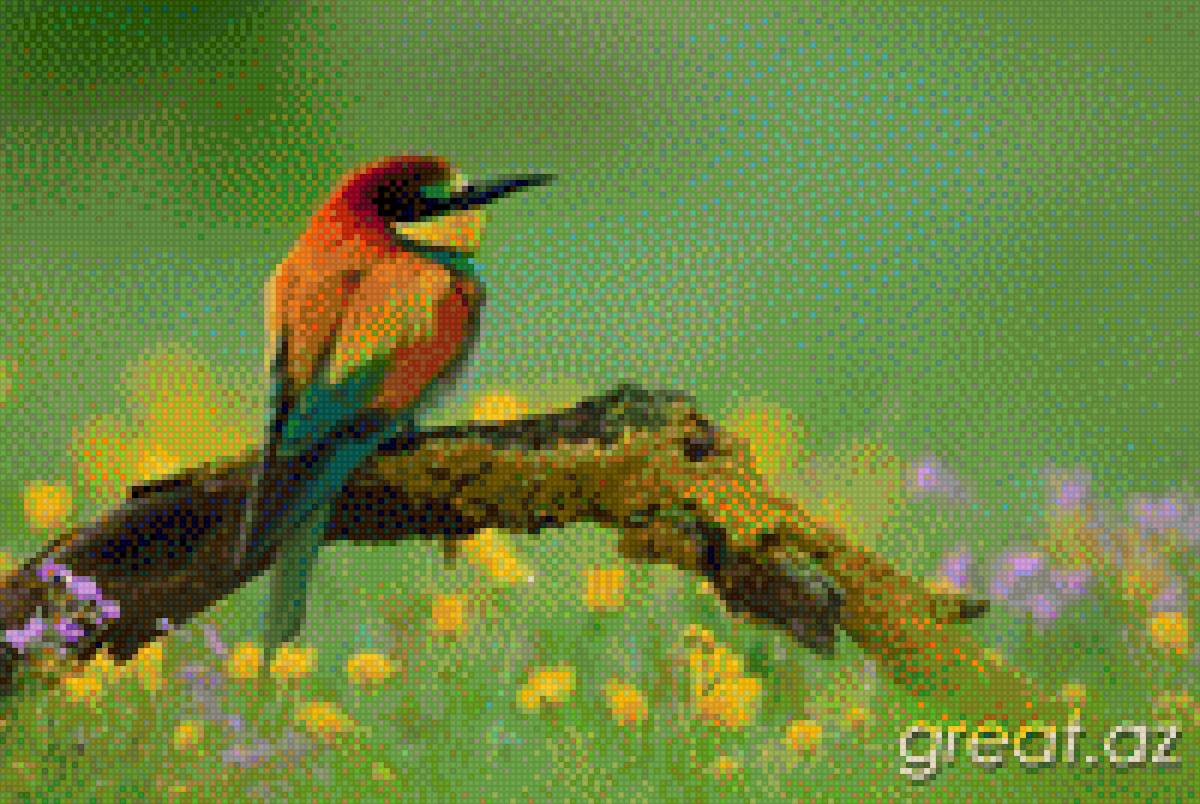 птичка на ветке - птичка на ветке - предпросмотр