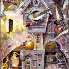 Схема вышивки «птицы»