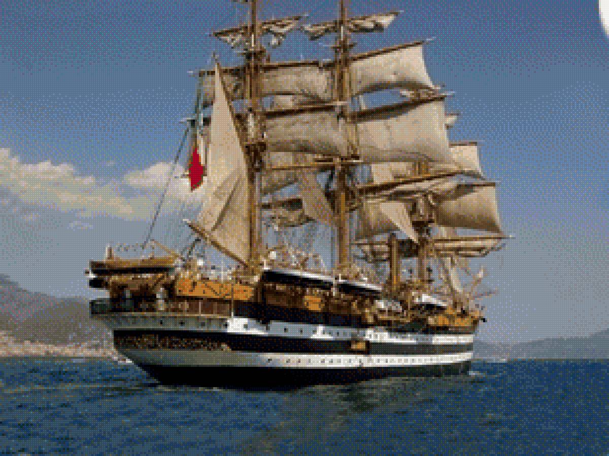 фрагет - море, корабль - предпросмотр