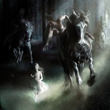 Схема вышивки «погоня амазонки»