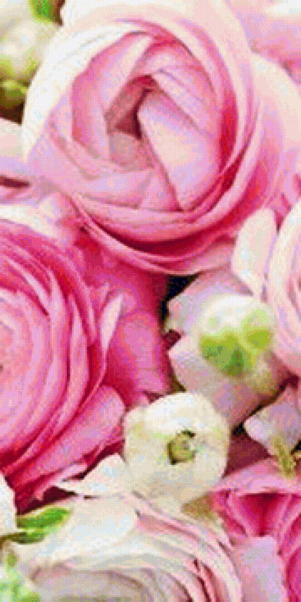 пионовидные розы №2 - модульная картина, пионы, цветы - предпросмотр