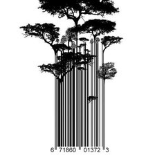 Схема вышивки «barcode tree»