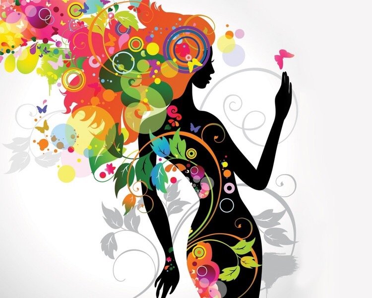 Силуэт девушки - силуэт, девушка - оригинал