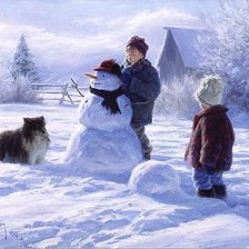 Схема вышивки «зима»