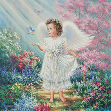 Схема вышивки «ангел»