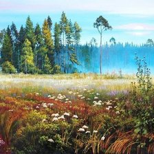 Схема вышивки «Лесной пейзаж»