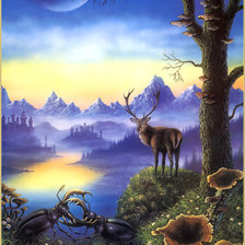 Схема вышивки «волшебный лес»