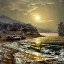 Схема вышивки «Море»