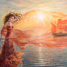 Схема вышивки «Девушка»