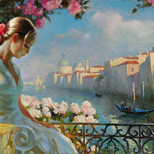 Схема вышивки «Девушка»