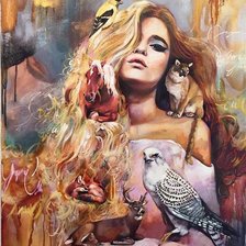 Схема вышивки «нимфа»