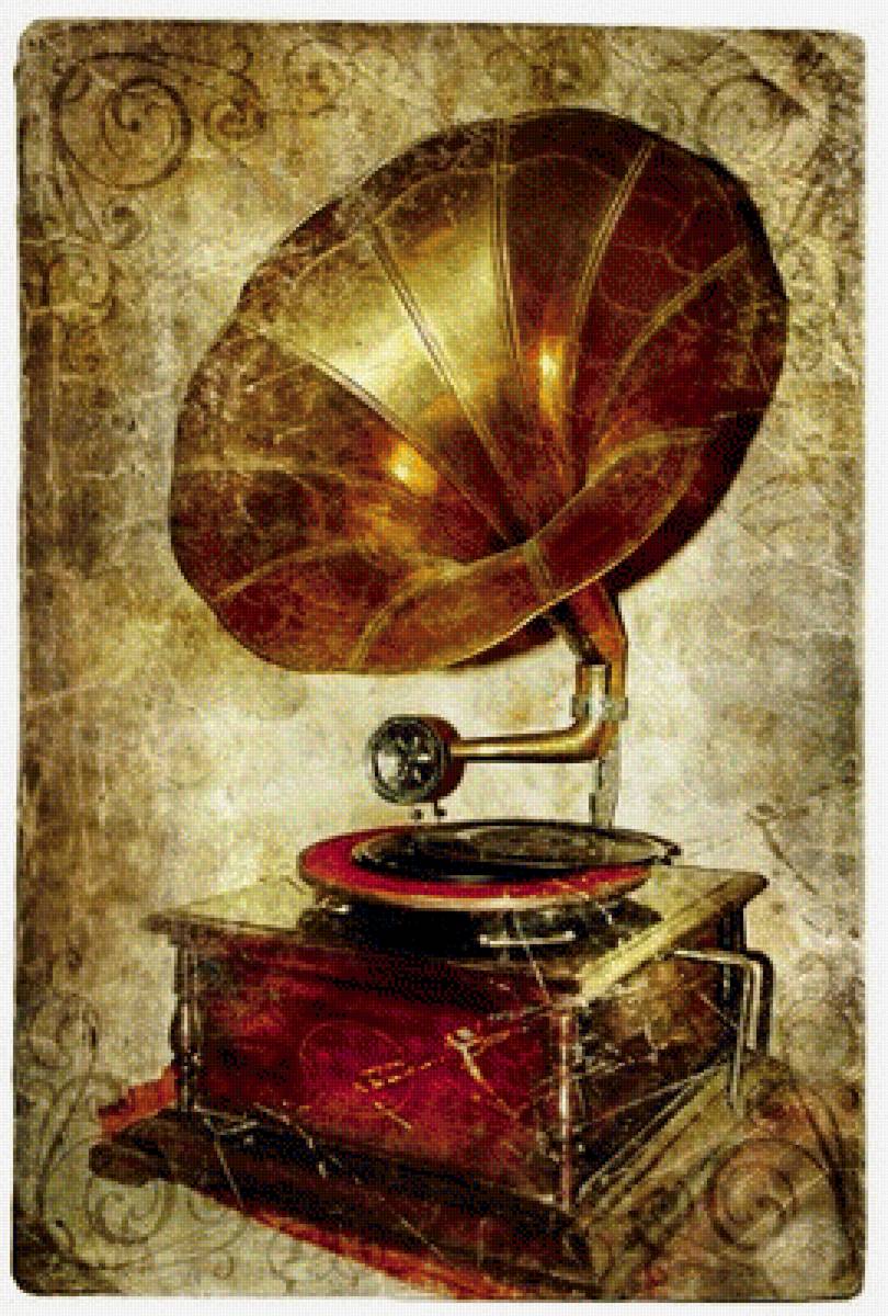 Граммофон - винтаж - предпросмотр