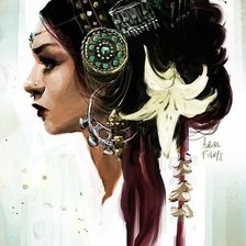 Схема вышивки «Трайбл фьюжн»