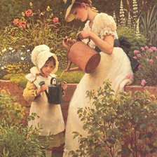 Схема вышивки «W ogrodzie - Georg Dunlop Leslie»