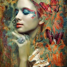 Оригинал схемы вышивки «бабочки» (№1532486)