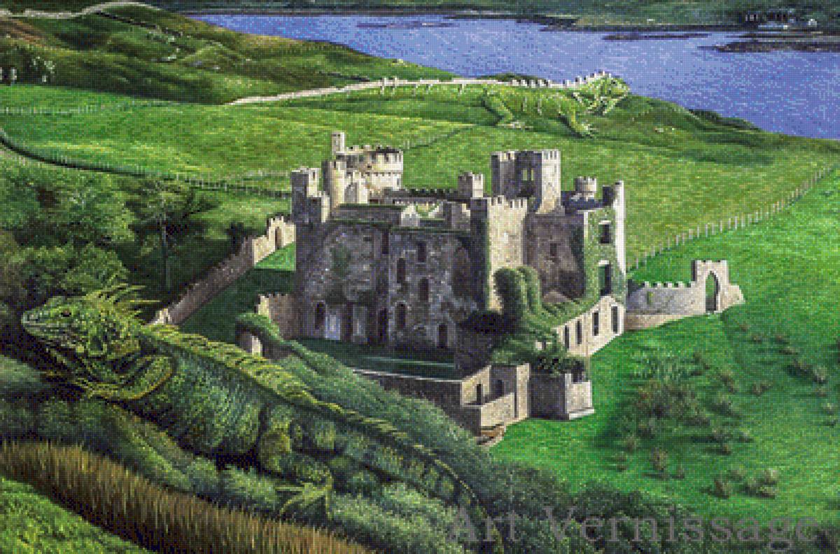 Никас Сафронов Летний день во Франции на фоне замка - картины - предпросмотр